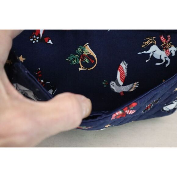 Vera Bradley 28455-15378 Snow Globe Motifs Navy RFID All In One Crossbody - Picture 10 of 16